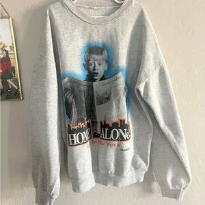 Gray Home Alone Graphic Sweater
